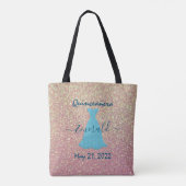 Glittering Quinceanera Herdenking Canvas tas (Achterkant)