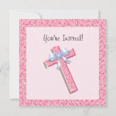 Glittering Sequin Pink Eerste Uitnodiging (Achterkant)