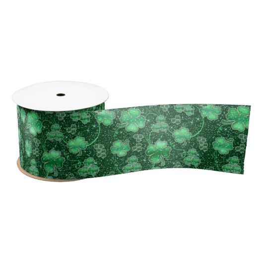 Glittering Shamrocks and Swirls ID289 Lint (Spoel)