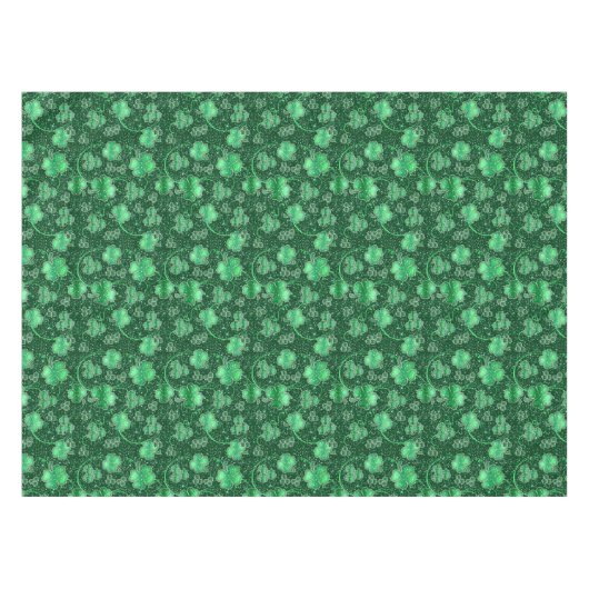 Glittering Shamrocks and Swirls ID289 Tafelkleed (Voorkant (Horizontaal))