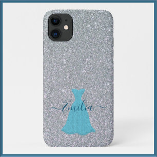 Glittering Silver Blue Gown iPhone 11 Hoesje