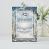 Glittering Snowy Forest Wedding Informatiekaartje (Staand voorkant)