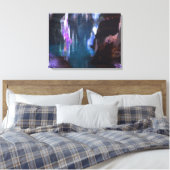 Glittering veroorzaakt door Night Canvas Print (Insitu (Slaapkamer))