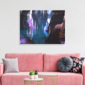 Glittering veroorzaakt door Night Canvas Print (Insitu (Woonkamer))