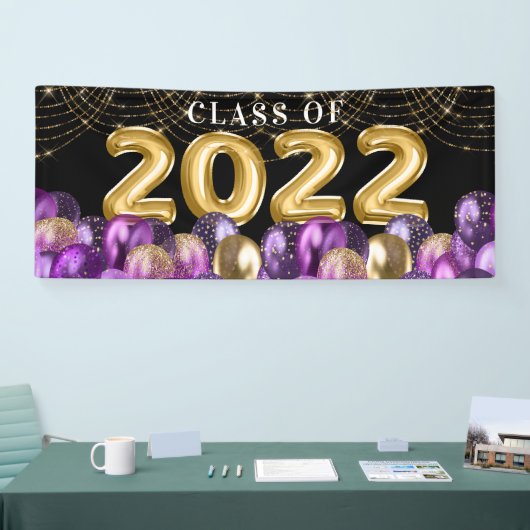 Glitterklasse goud en Paarse glitter van 2022 Afst Spandoek (Beurs)