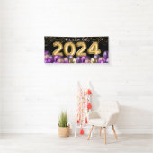 Glitterklasse goud en Paarse glitter van 2023 Afst Spandoek (Insitu)