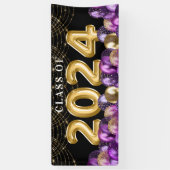 Glitterklasse goud en Paarse glitter van 2023 Afst Spandoek (Verticaal)