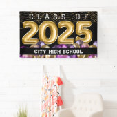 Glitterklasse goud en Paarse glitter van 2024 Afst Spandoek (Insitu)