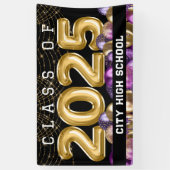 Glitterklasse goud en Paarse glitter van 2024 Afst Spandoek (Verticaal)