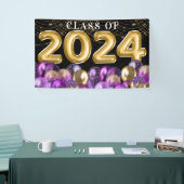 Glitterklasse goud en Paarse glitter van 2024 Afst Spandoek (Beurs)