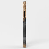 Glittermonogram voor Gold Driving Aangepast Metaal Case-Mate iPhone Case (Achterkant/rechts)