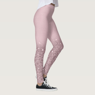 Glittermousserend roos goud leggings