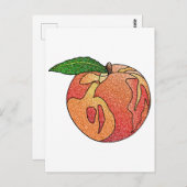 glitterperzik briefkaart (Voorkant / Achterkant)