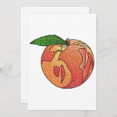 glitterperzik feestdagenkaart (Voorkant / Achterkant)