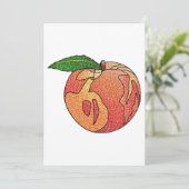 glitterperzik kaart (Staand voorkant)