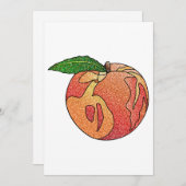 glitterperzik kaart (Voorkant / Achterkant)