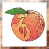 glitterperzik raamsticker (Vel 2)