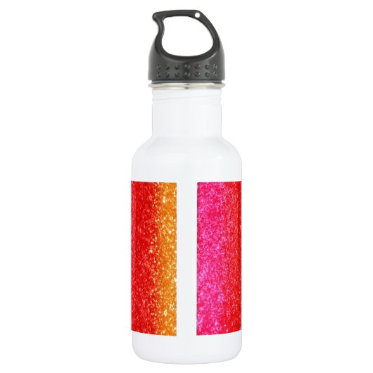 Glitterregenbooggradiënt Waterfles (Achterkant)