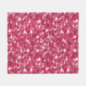 Glitterroze sequentieel fleece deken (Voorkant (Horizontaal))