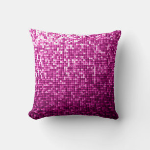 Glitterroze sequenties kussen
