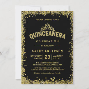 Glitters Crown Quinceanera 15e verjaardag Kaart