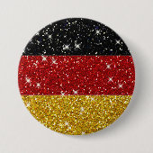 Glitters Duitsland Vlag met Sparkles Ronde Button 7,6 Cm (Voorkant)