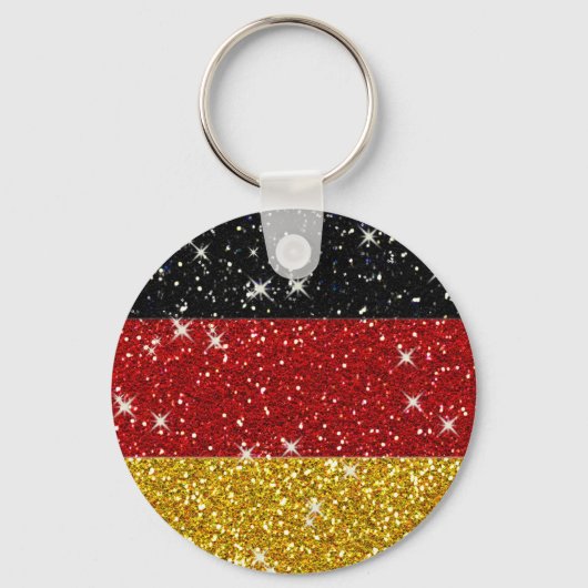 Glitters Duitsland Vlag met Sparkles Sleutelhanger (Voorkant)
