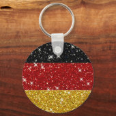 Glitters Duitsland Vlag met Sparkles Sleutelhanger (Voorkant)