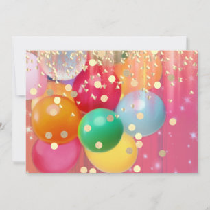 Glitters en Ballonnen Notitiekaartje