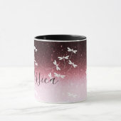 Glitters en libellen gepersonaliseerd mok (Midden)