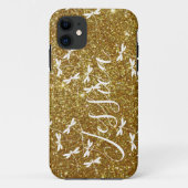 Glitters en libellen gepersonaliseerde Case-Mate iPhone Case (Achterkant)