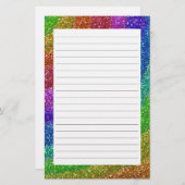 Glitters Rainbow Briefpapier (Voorkant / Achterkant)