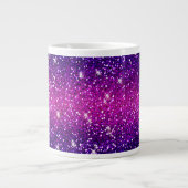 Glitters Sparkles Paarse roze textuur Extra Grote Beker (Voorkant)