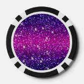 Glitters Sparkles Paarse Roze Textuur Poker Chips (Achterkant)
