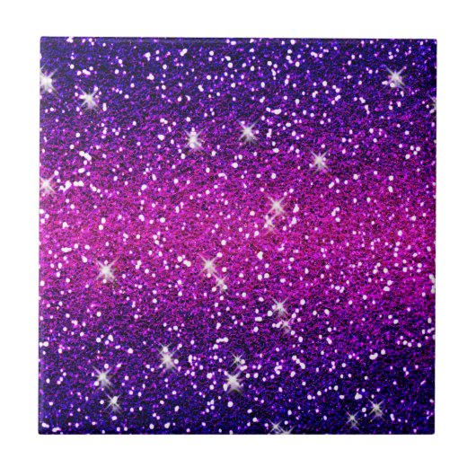 Glitters Sparkles Paarse Roze Textuur Tegeltje (Voorkant)