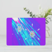 Glittersneeuwvlokken Feestdagenkaart (Staand voorkant)