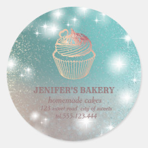 Glitterspalpen en zogenaamde "whiskychef"-bakkerij ronde sticker