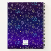 Glittersterren - Faux Glitter Patroon Notitieboek (Achterkant)