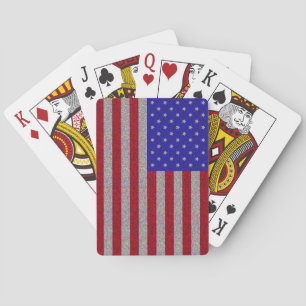 Glittery American Flag Pokerkaarten