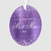 Glittery Amethyst Foil Notre 1ère photo de Noël (devant)