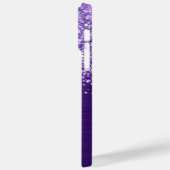 Glittery Amethyst Paarse Glam Name Case-Mate iPhone Case (Achterkant / Links)