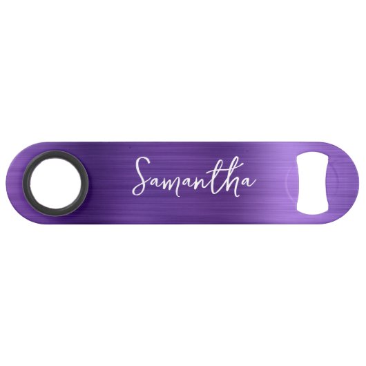 Glittery Amethyst Purple Glam Nom (Devant (Horizontal))