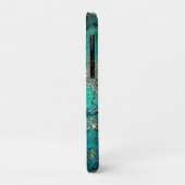 Glittery Aqua Paint Strokes Boss Lady Case-Mate iPhone Case (Achterkant/links)