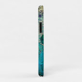 Glittery Aqua Paint Strokes Boss Lady Case-Mate iPhone Case (Achterkant/rechts)