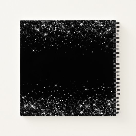Glittery Black 50 en fantastische gast Notitieboek (Achterkant)