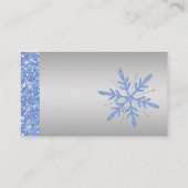 Glittery Blue en Silver Snowflakes Plaatskaarten Plaatskaartje (Achterkant)