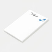 Glittery Blue High Hiel Post-it® Notes (Schuin)