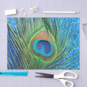 Glittery Blue Peacock Tissuepapier (Craft)