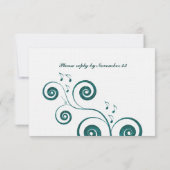 Glittery Blue Swils Music RSVP (Dos)