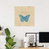 Glittery Butterfly Poster (Thuiskantoor)